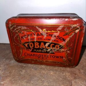 Collectible Vtg Advertising   Tin Litho Tobacco Tin Hickey & Nicholson PEI